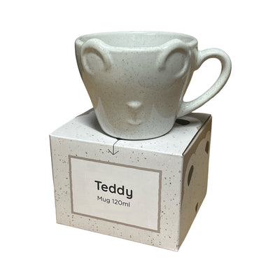 Ecology stoneware teddy teacup mug oatmeal with flecks 120ml