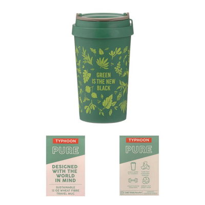 Typhoon Travel Tea Coffee Mugs wheat fibre green 