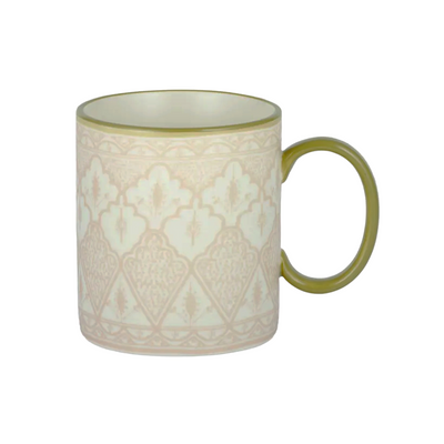 Aleah Moroccan Style Pink and green Ceramic Tea CoffeeMug