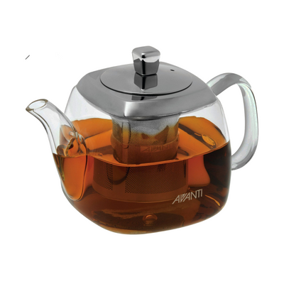 Avanti Quadrate Glass Teapot with Stainless Steel Infuser 400ml 2 cup