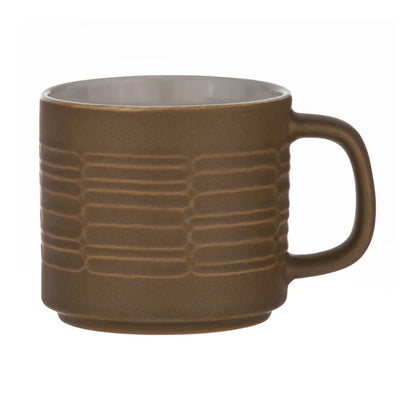 Carve 400ml Tea or Coffee Mugs brown