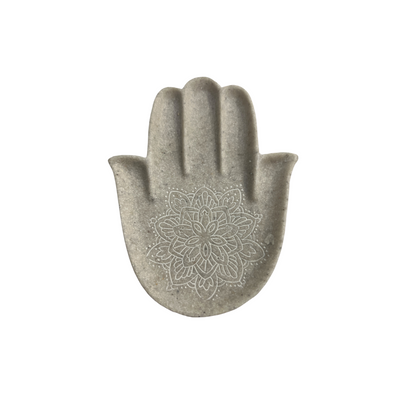Sandstone Hamsa Hand Trinket Holder or Teabag Tidy - Zepi