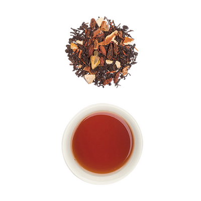 Stabili-T Black tea (camellia sinensis), orange peel, goji berries, carrot flakes, yellow rosebuds, & safflowers.