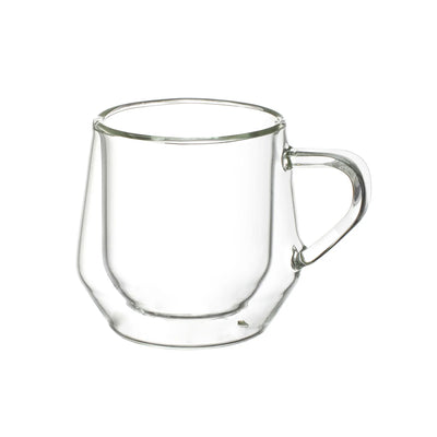 avanti capri double wall clear glass tea or coffee mugs 250ml 2  piece set