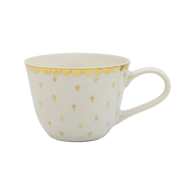 peace mug 330ml christmas design white with gold stars