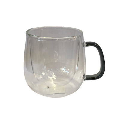 tea coffee mug teacup clear smokey glass  260ml