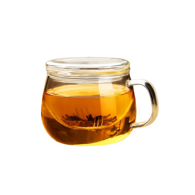 Glass Tea Hug Mugs 350ml with infuser