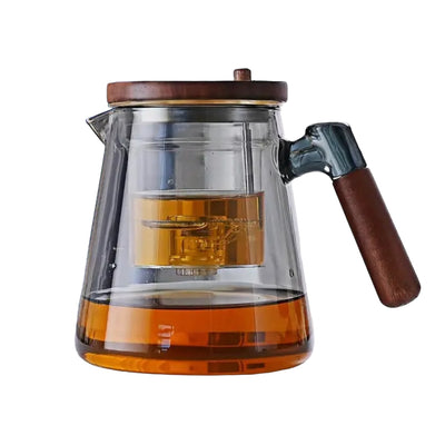 Glass 800ml smart infuser teapot color Smokey grey