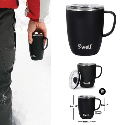 S'well insulated tea or coffee mugs black 350ml