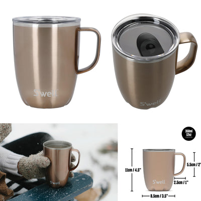 S'well insulated tea or coffee mugs champagne 350ml
