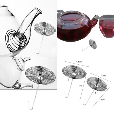 teapot with teapot spout strainer stainless steel wire for loose leaf tea