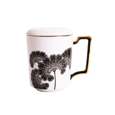 Florence Art Deco Design Tea Mug  with tea infuser
