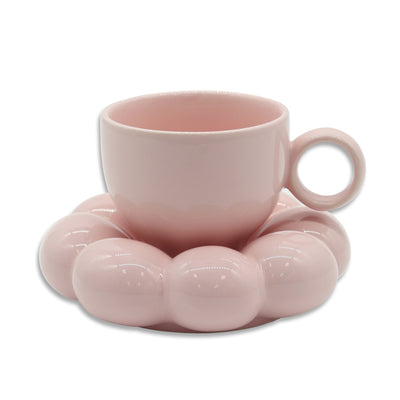 Lottie Sippin' on a Cloud - Tea Cup & Saucer baby pink