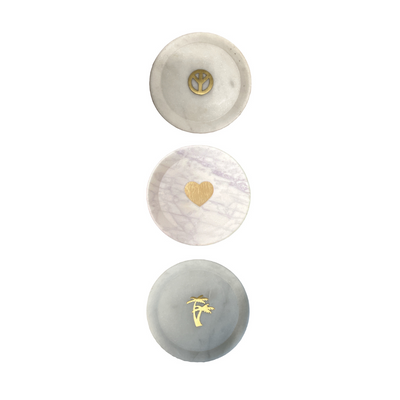 Marble Trinket Plates - Peace, Love & Serenity