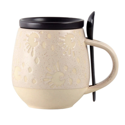 Ophelia Hug Mug with Lid & Spoon Cream