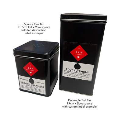 T BAR Tea storage Tins - MATTE BLACK