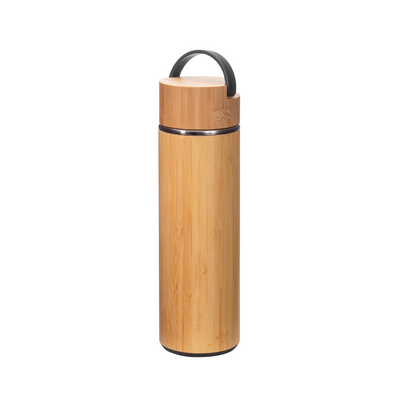 Tea Flask Insulated with Bamboo outer and stainless steel inner 450ml