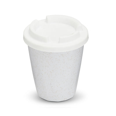 Wave Travel Cup with Silicone Sip Lid white